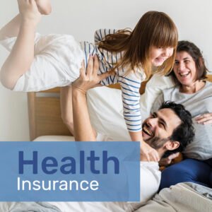 Health insurance template psd for social media with editable tex